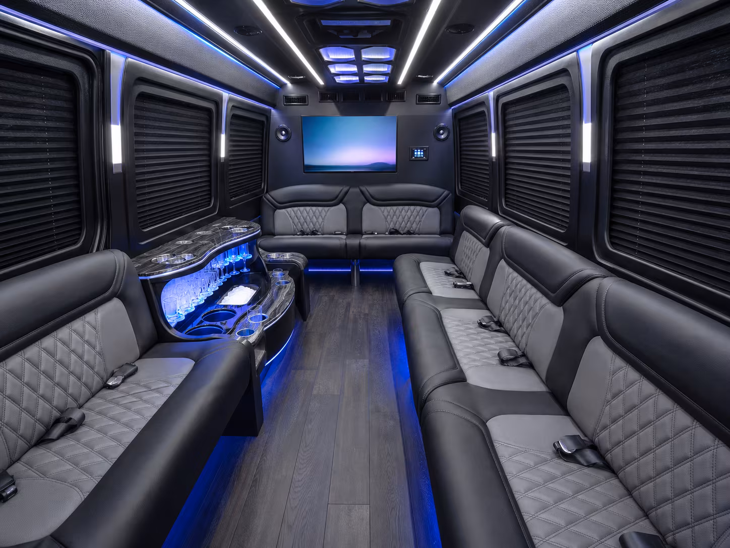 tuscaloosa 28 passenger party bus interior